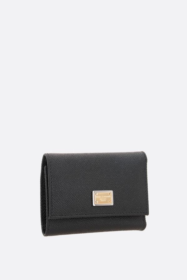 Wallets & purses Dolce & Gabbana - Black Dauphine compact wallet