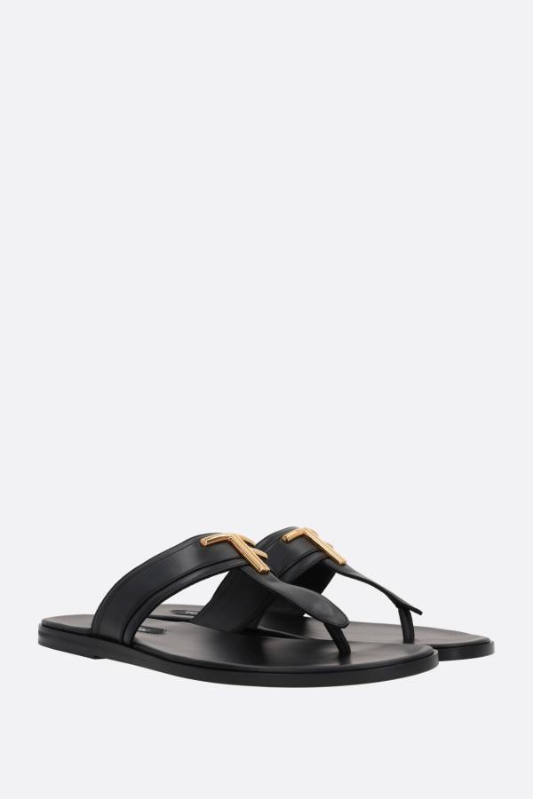 TOM FORD Brighton smooth leather thong sandals - Black - J1382LCL076X1N001  