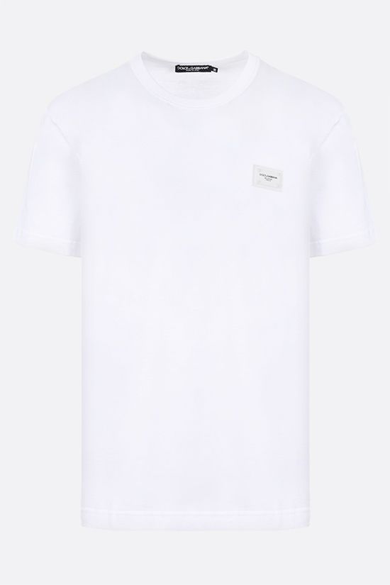 Løsne Skat Permanent DOLCE & GABBANA logoed plate-detailed cotton t-shirt - White -  G8KJ9TFU7EQW0800 | Tizianafausti.com