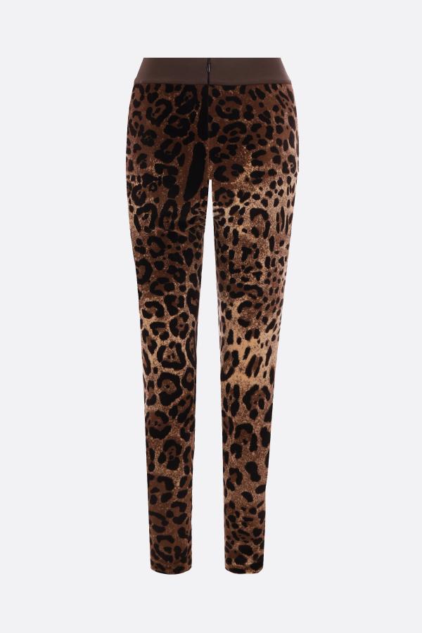 DOLCE & GABBANA Leopard printed jacquard cenille leggings - Animalier -  FTCQKTFJ7D5S8350
