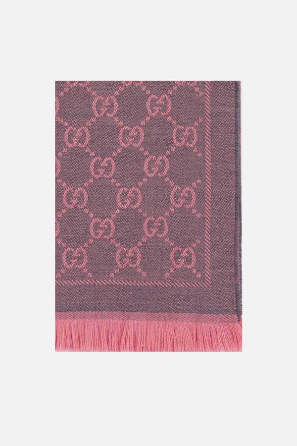 GUCCI GG wool jacquard scarf - Grey - 1334833G2001272 