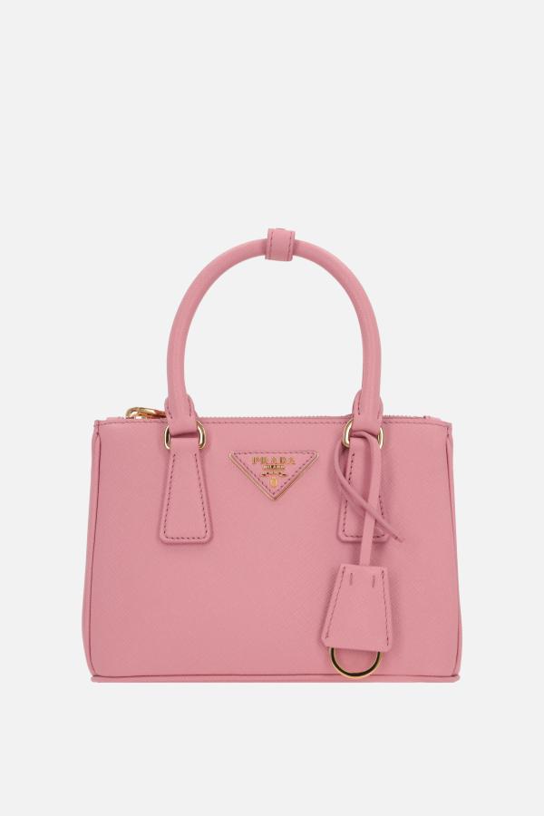 PRADA Prada Galleria mini handbag in Saffiano Lux leather - Pink
