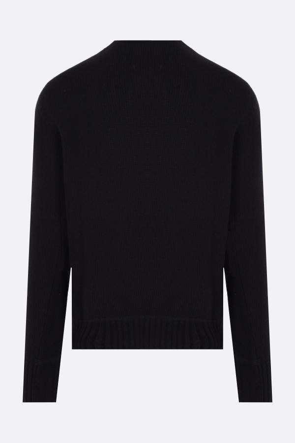 PRADA wool and cashmere pullover with logo intarsia - Black -  UMB223S2111YMWF0002 