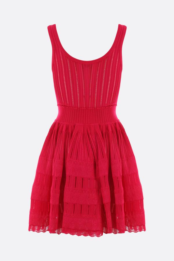 ALAIA viscose knit sleeveless dress - Pink - AA9R22462M712446