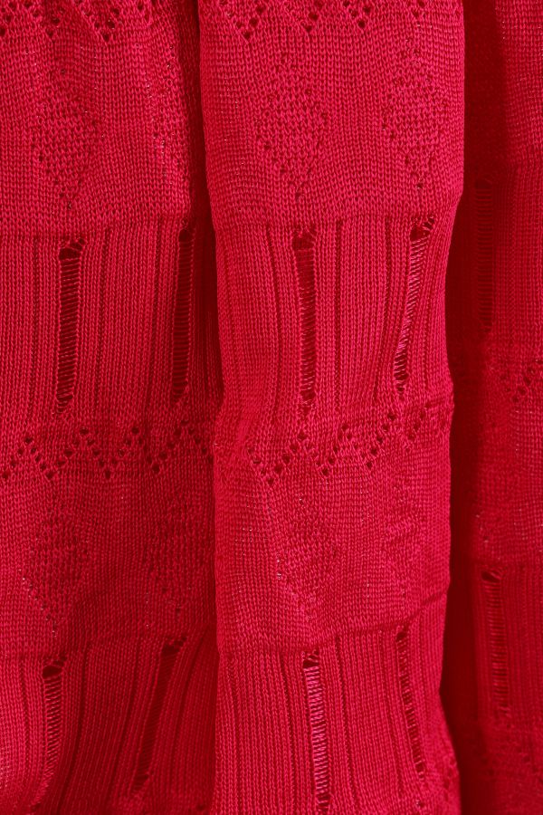AA9R22462M712446 - sleeveless knit viscose dress ALAIA - Pink