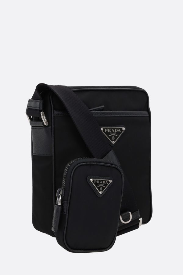Prada Waist Pouch 1BL010 Black Nylon Waist Bag Used Body Bag Mini Triangle  Logo | eBay