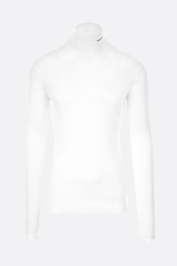 PRADA pullover a collo alto in cotone leggero - Bianco -  UMR524S22211I0F0009 