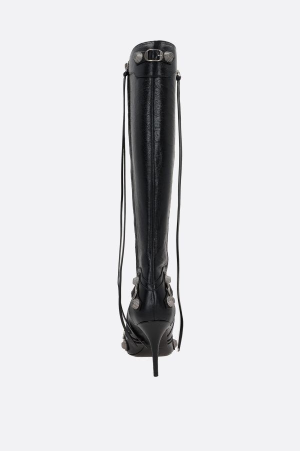 BALENCIAGA: Cagole boots in Arena leather - Red  Balenciaga boots  694395WAD4E online at