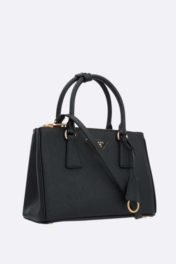 PRADA Prada Galleria small handbag in Saffiano Lux leather - Black