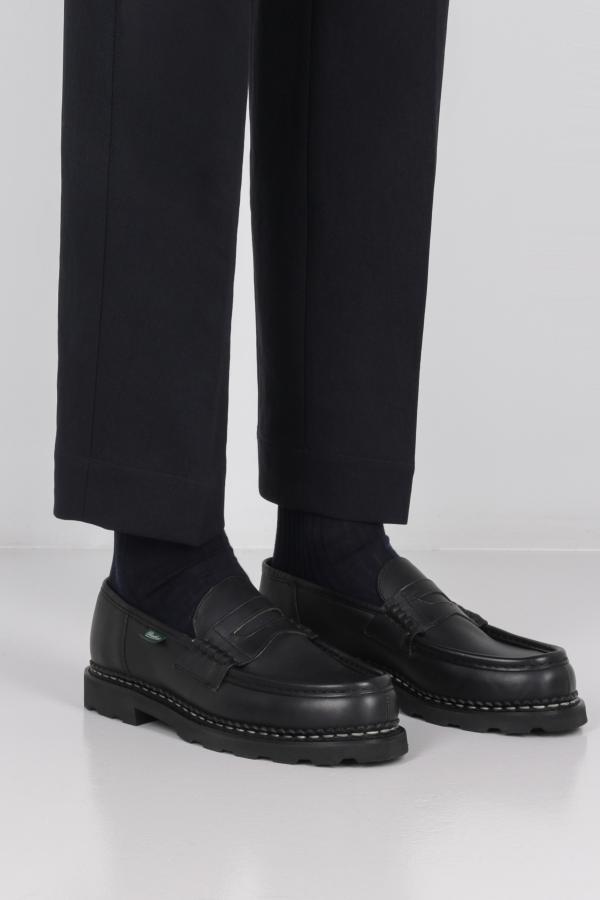 PARABOOT Reims smooth leather loafers - Black - 099412LISNOIR