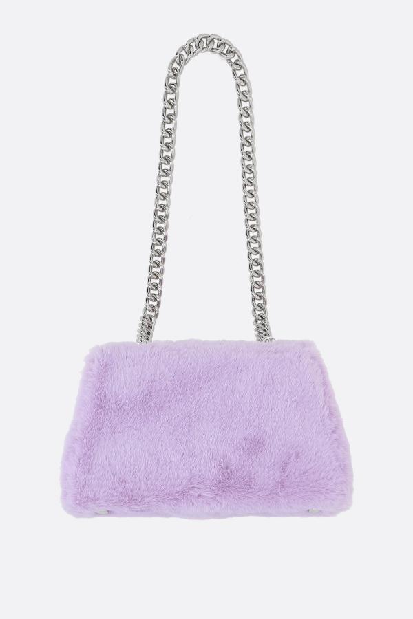 Self-Portrait - Pink Faux Fur Fluffy Bow Shoulder Bag