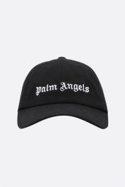 PALM ANGELS Classic Logo canvas baseball cap - Black ...
