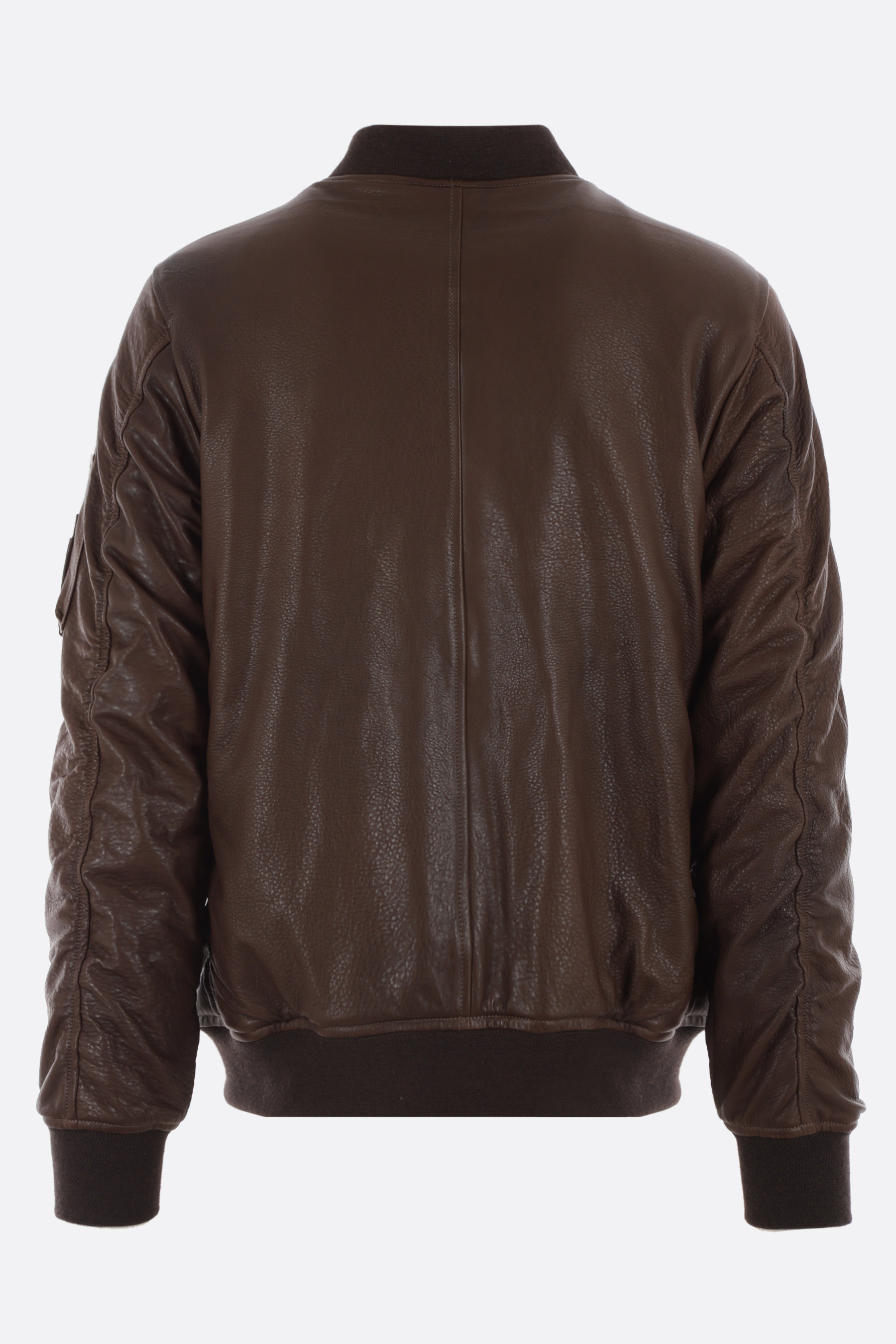 GIORGIO BRATO leather bomber jacket - Brown - GU24F14095MGAMUDBROWN ...